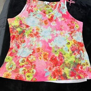 Vibrant Floral Sleeveless Tank Top